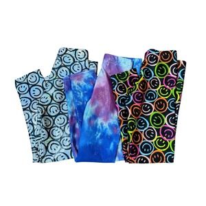 Dori Creations Leggings 3 Size 5-6 Girl Colorful Metallic Sparkle Retro Causal